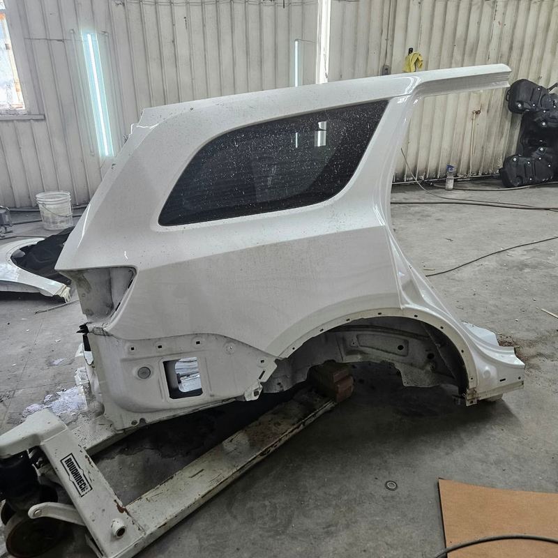 New quarter panel fitted on the SUV
