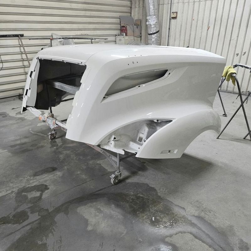 Panel primed and painted white